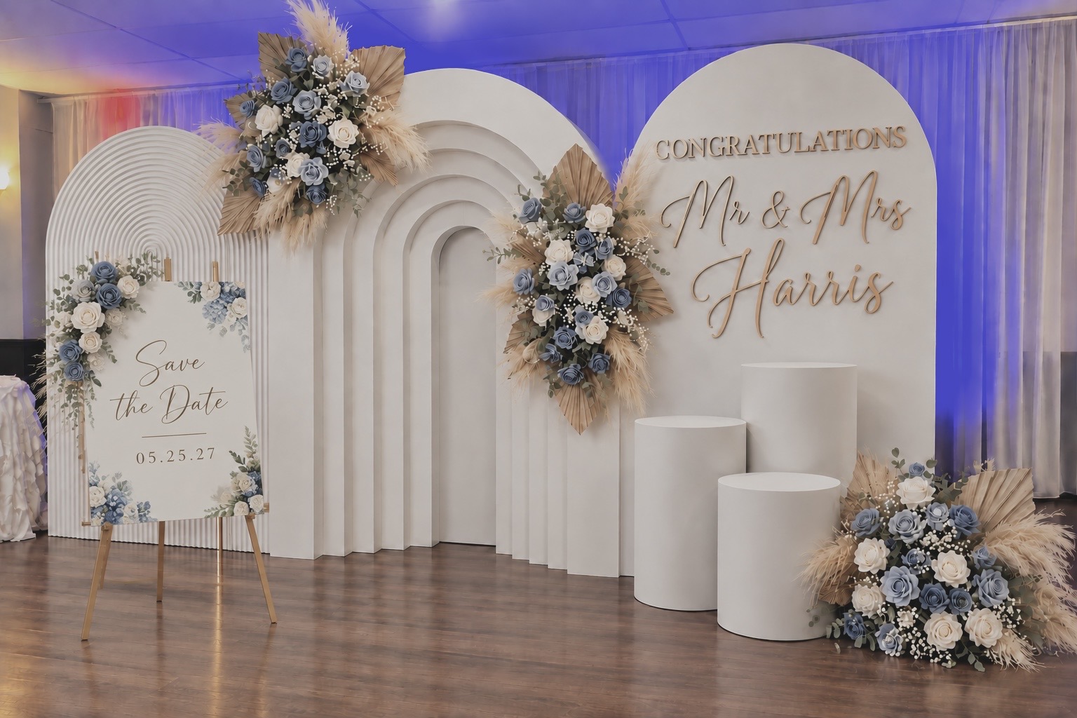 Wedding luxury backdrop styling