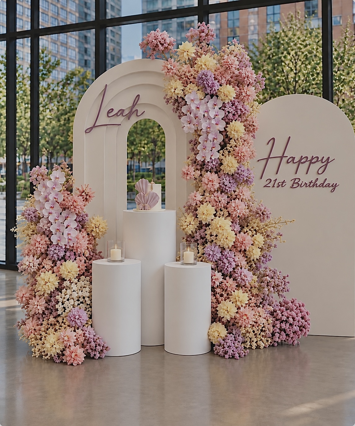 Birthday luxury backdrop styling