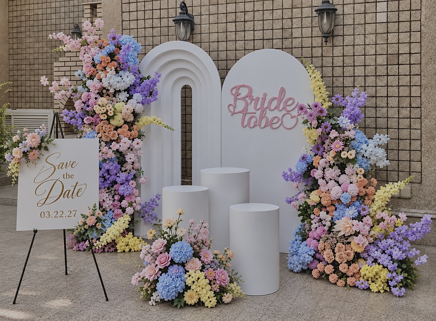 Bridal Shower luxury backdrop styling