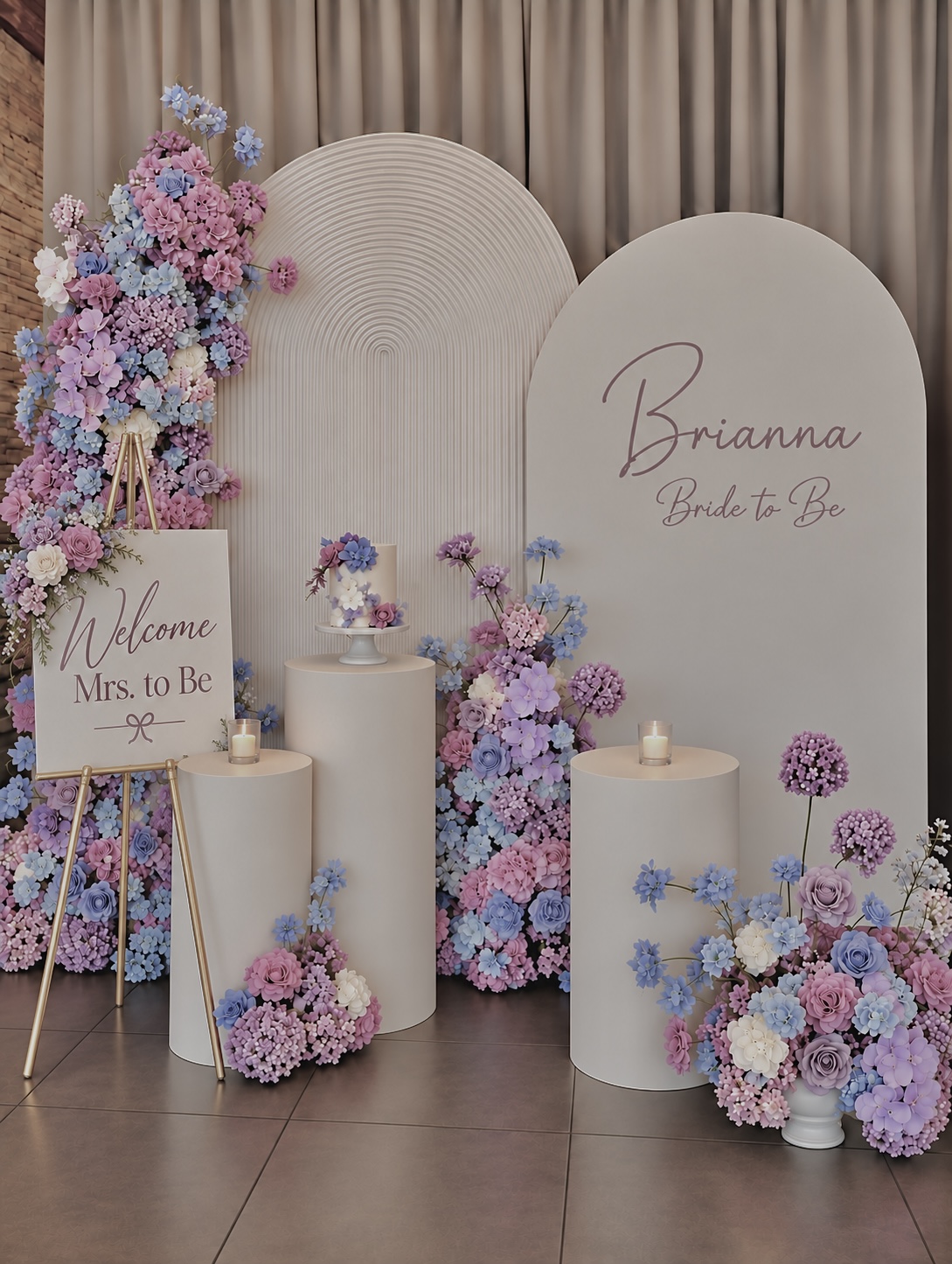 Bridal Shower luxury backdrop styling